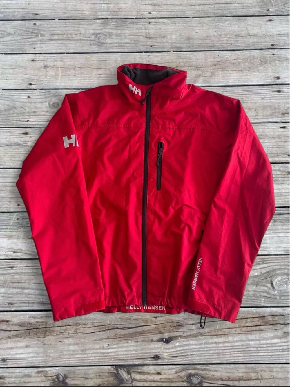 Helly Hansen Red Men's Waterproof Rain Jacket with Chest Pocket